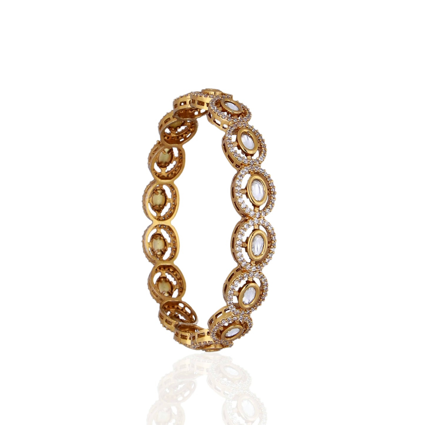 Victorian Polki Crystal Bangles