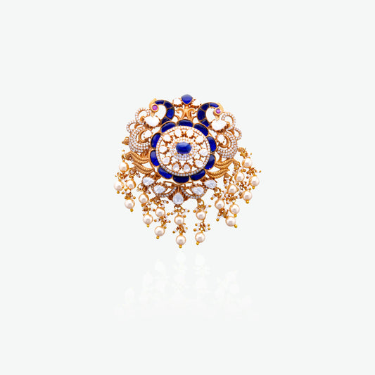 Royal Blue Moissanite Pendant Set