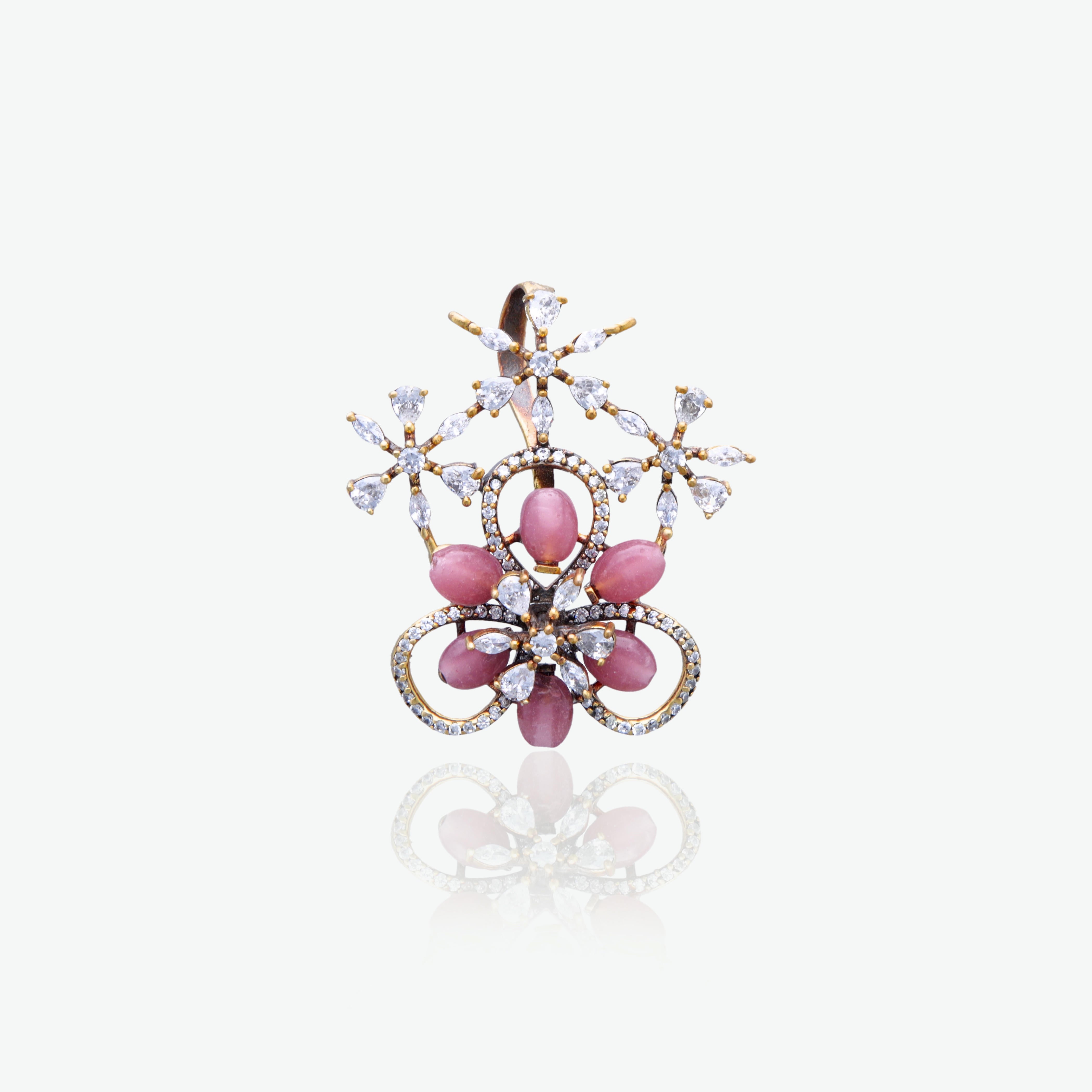 Elegant Floral Pendant Set