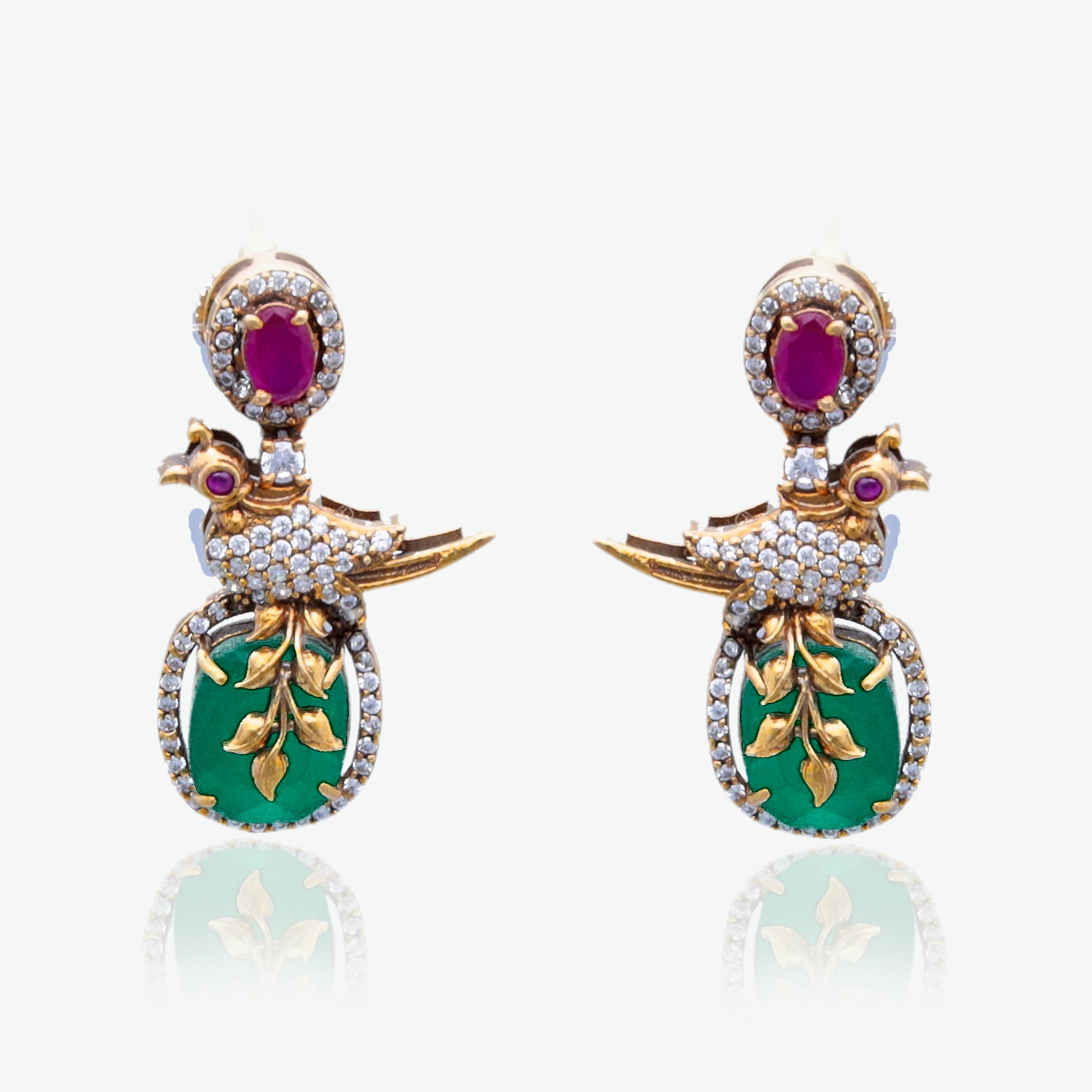 Exquisite Peacock Motif Necklace set