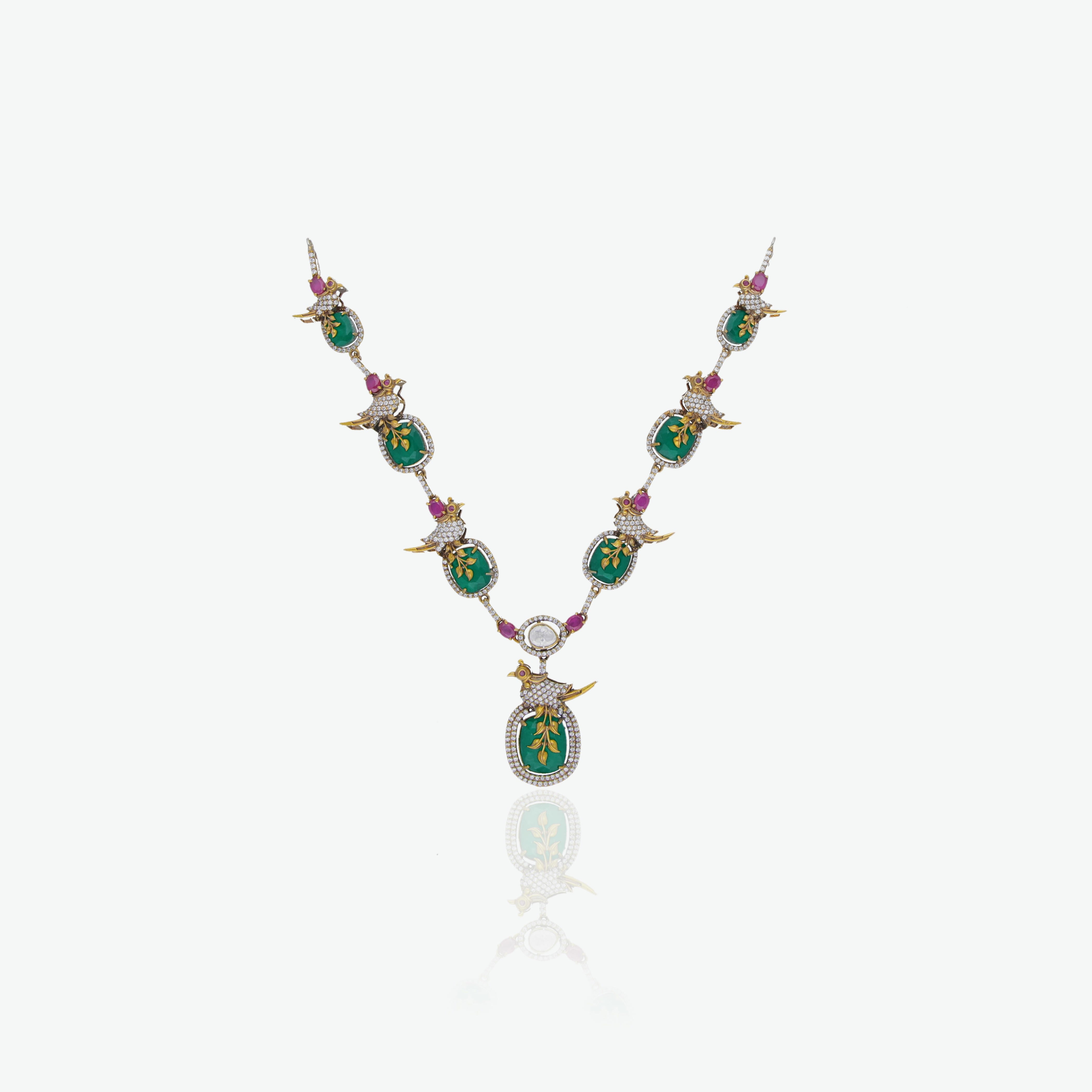 Exquisite Peacock Motif Necklace set