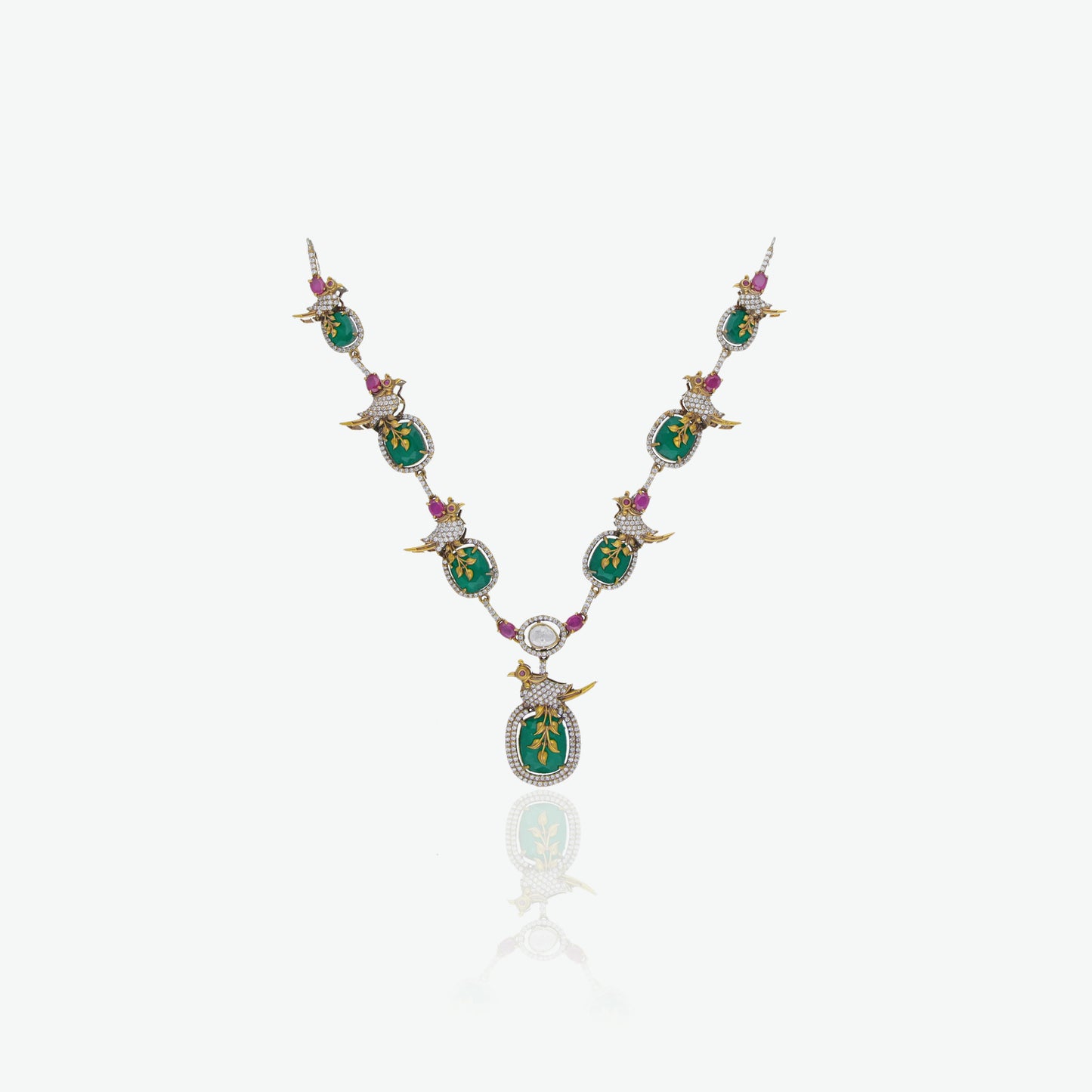 Exquisite Peacock Motif Necklace set