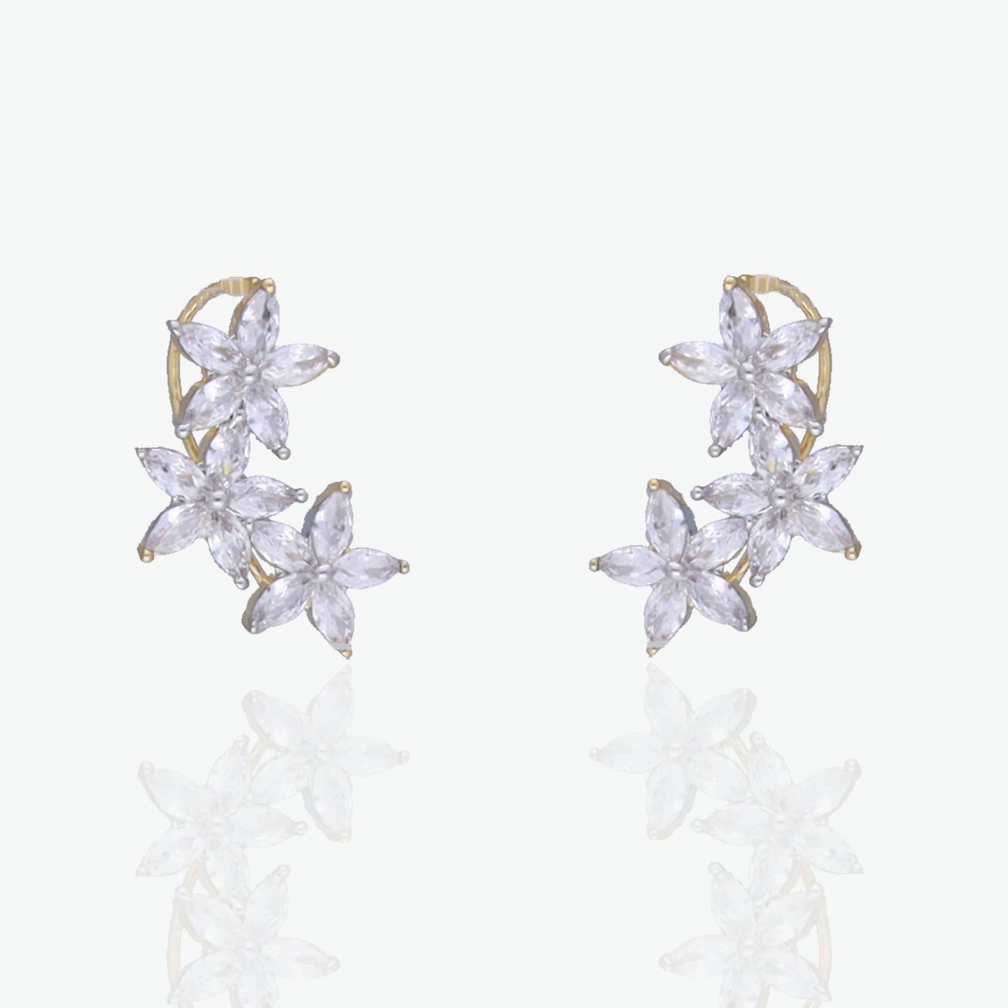 Blossom Sparkle Climber Earrings