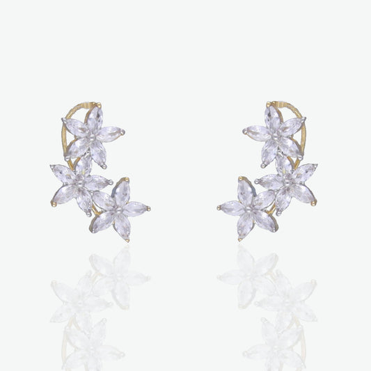 Blossom Sparkle Climber Earrings