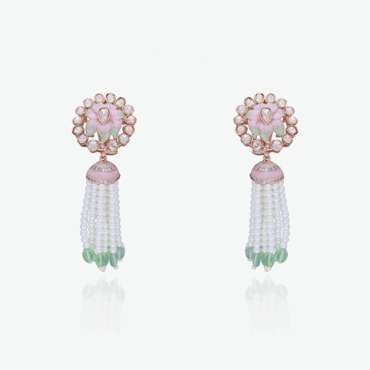 Lotus & Pearl Tassel Drops