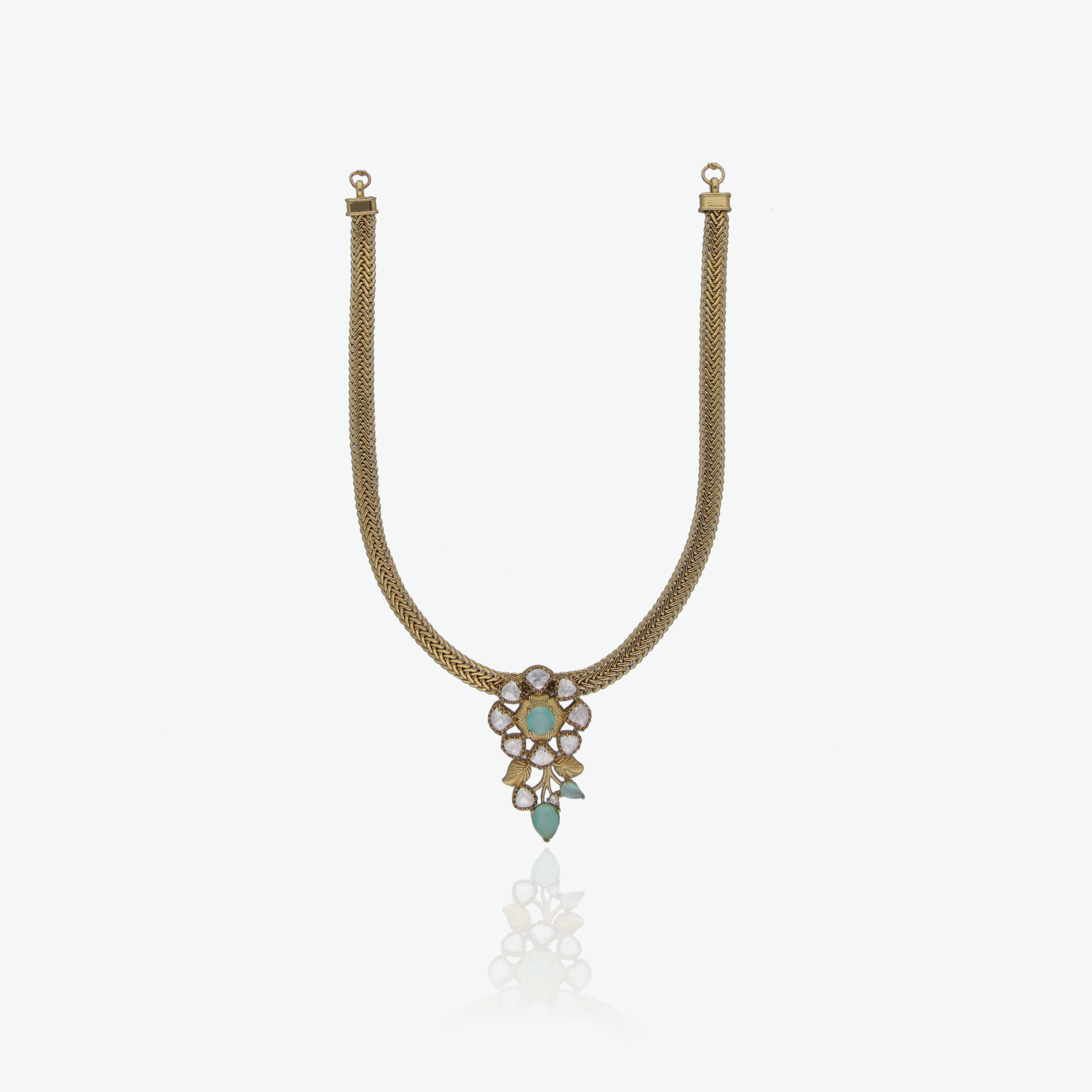 Floral Pendant Necklace Set