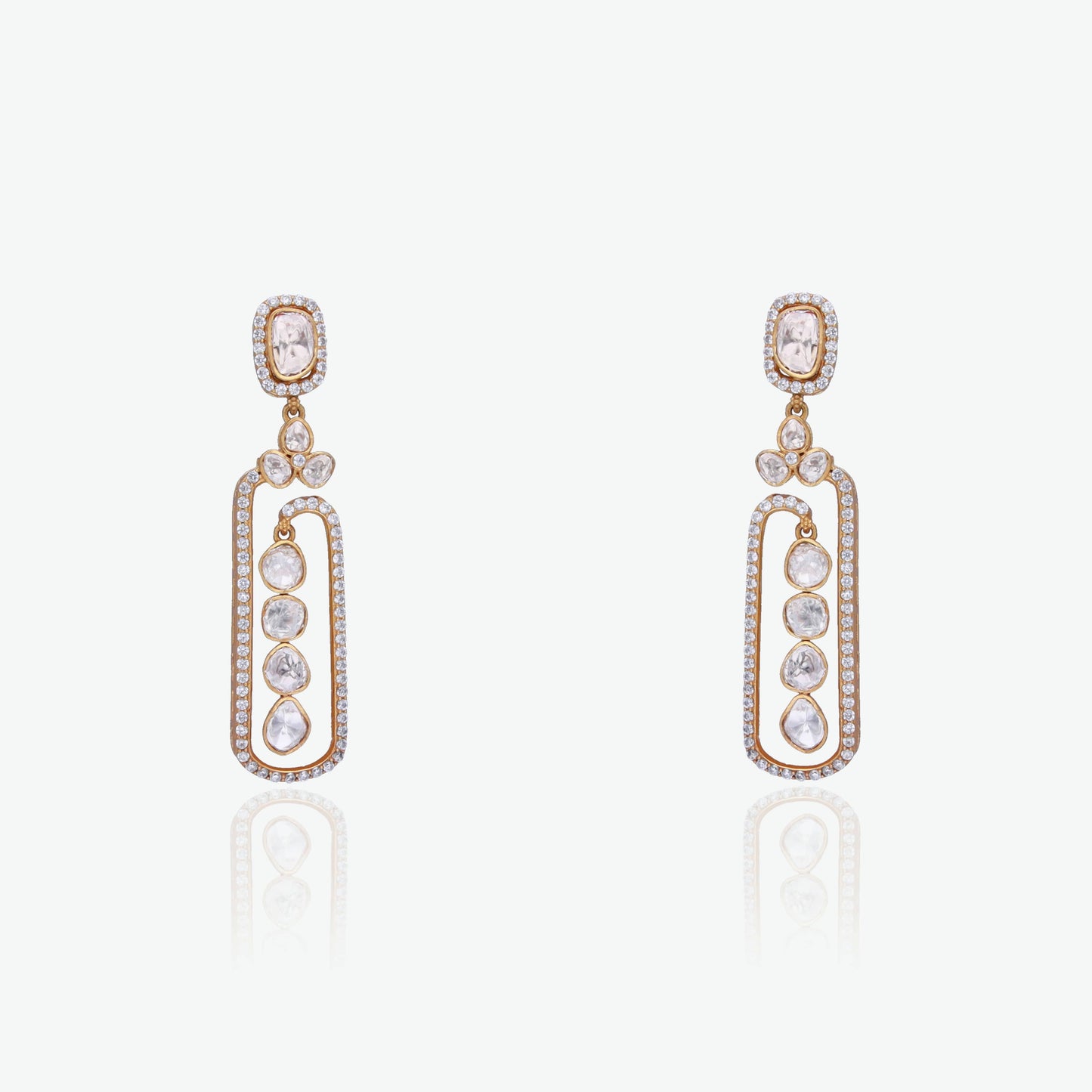 Radiant Polki CZ Frame Drops