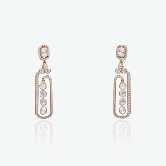 Radiant Polki CZ Frame Drops