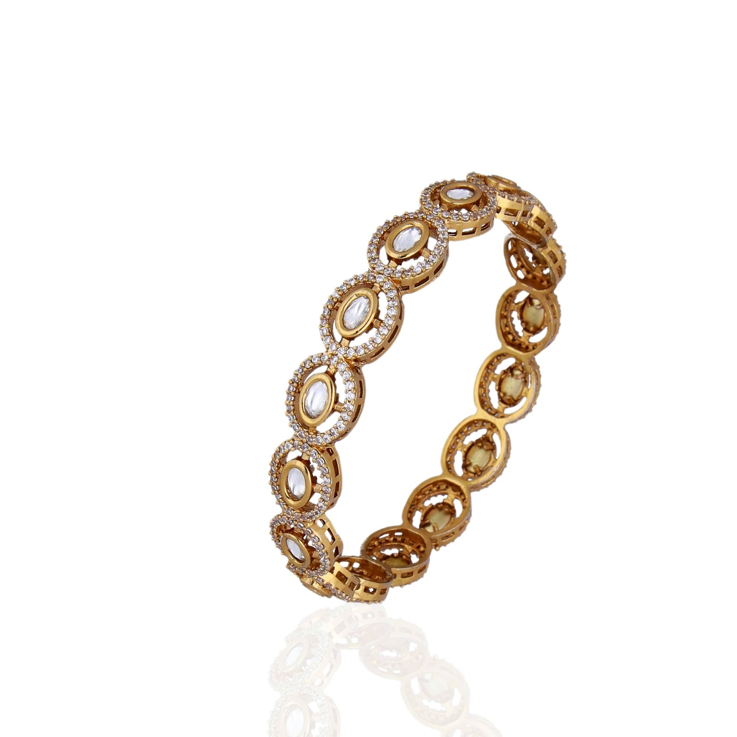 Victorian Polki Crystal Bangles