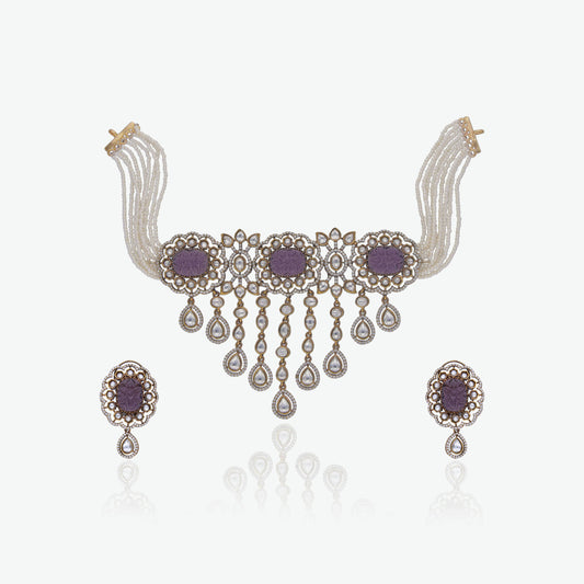 Royal Carved Stone Choker Set