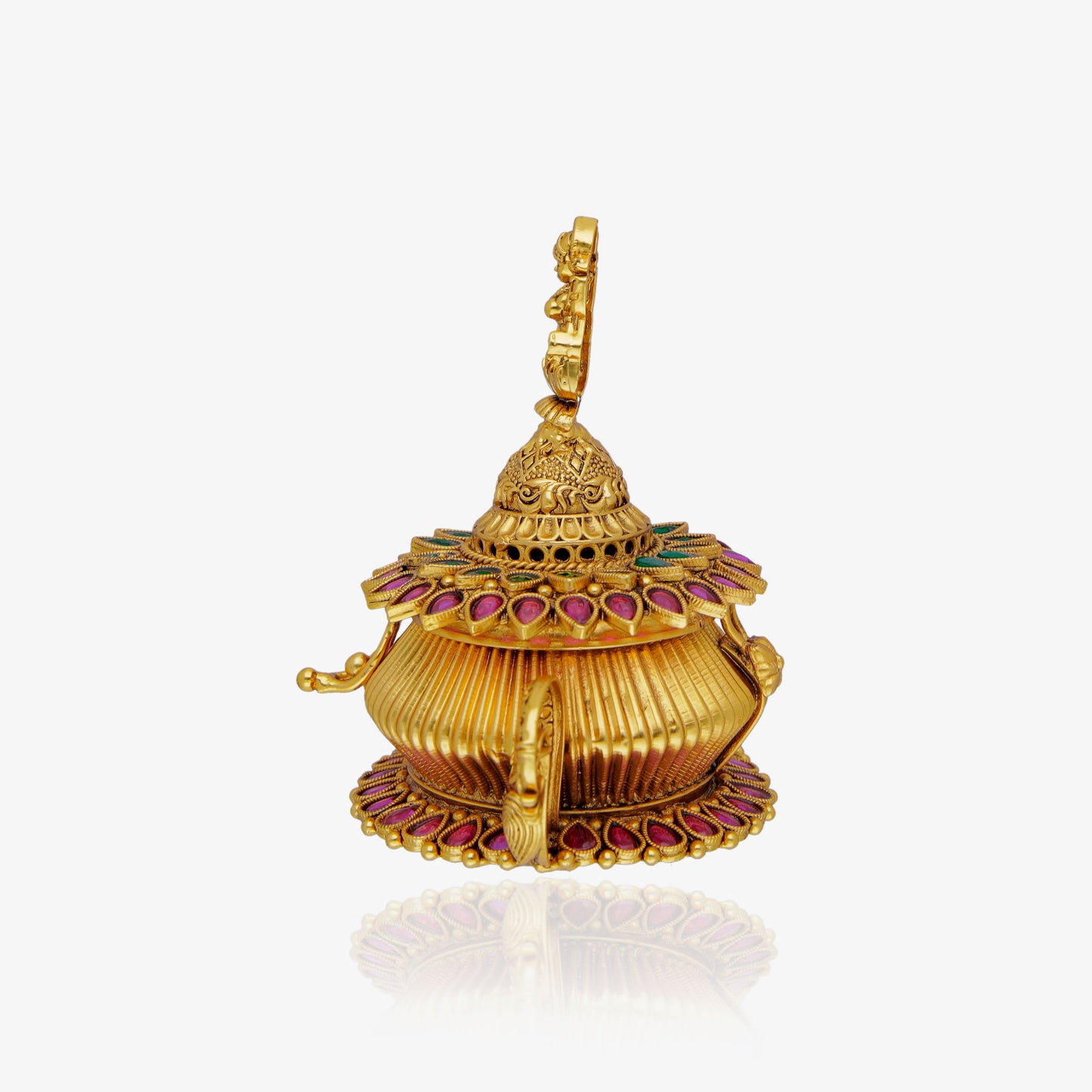 Lakshmi Peacock Kumkum Box