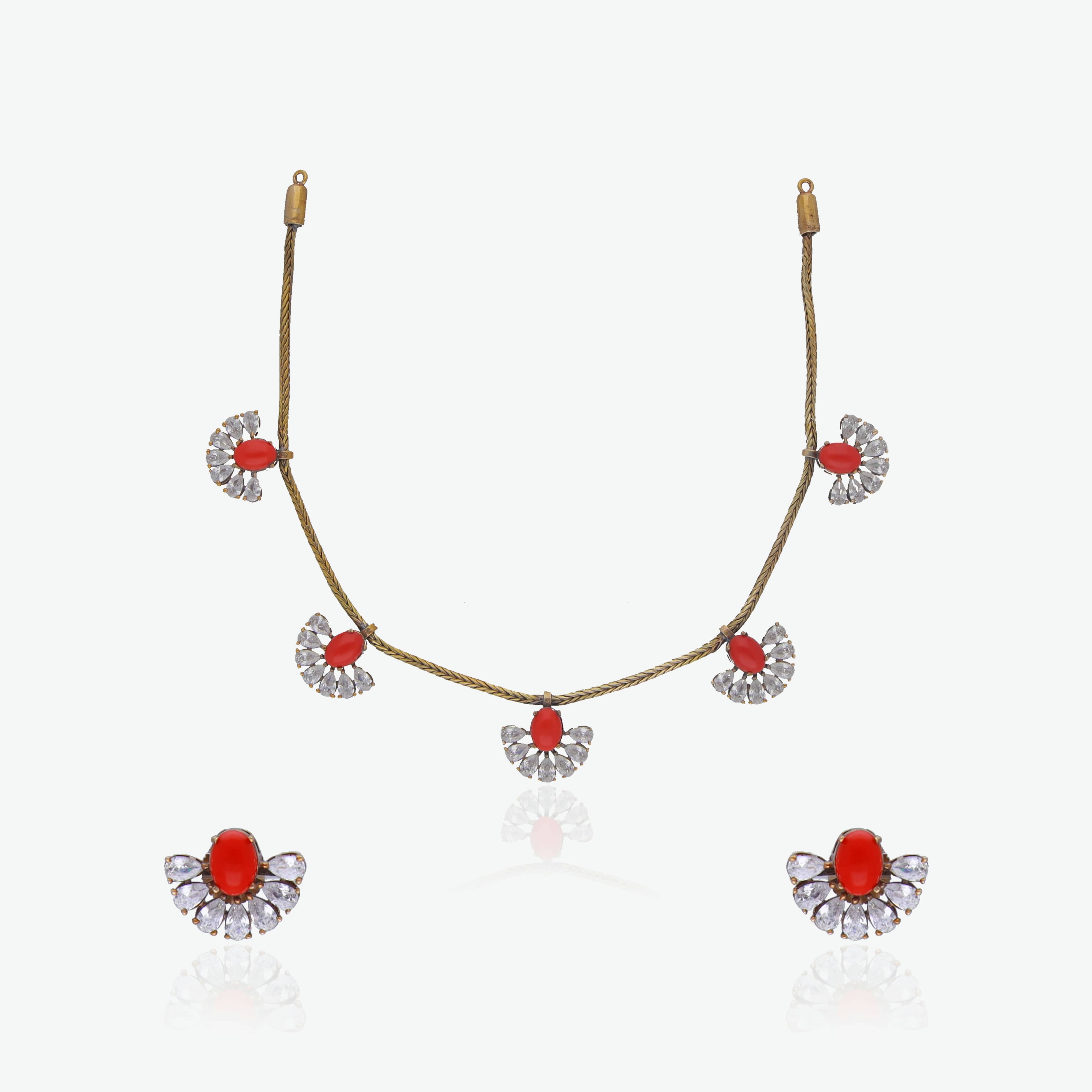 Sunburst Style Necklace Set