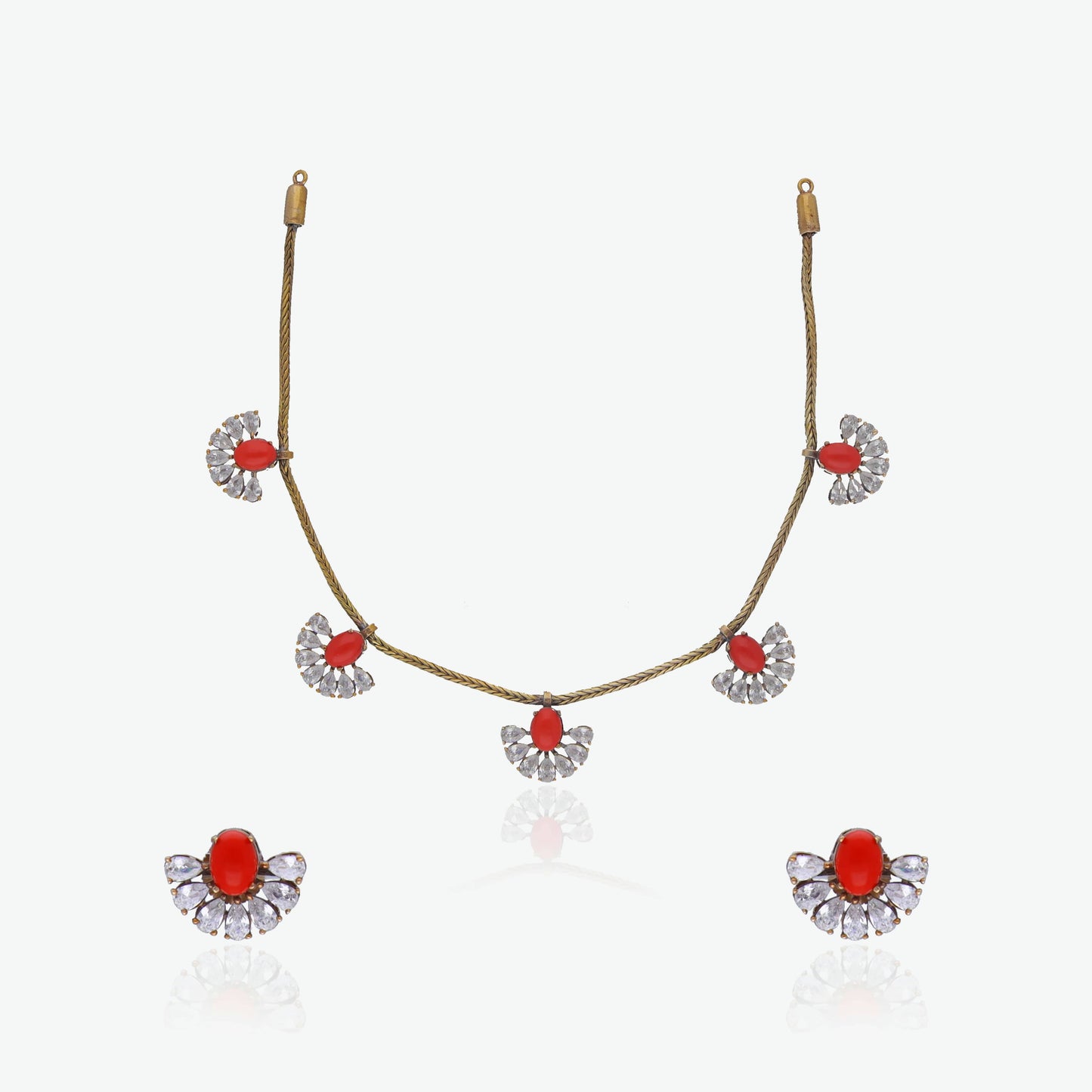 Sunburst Style Necklace Set