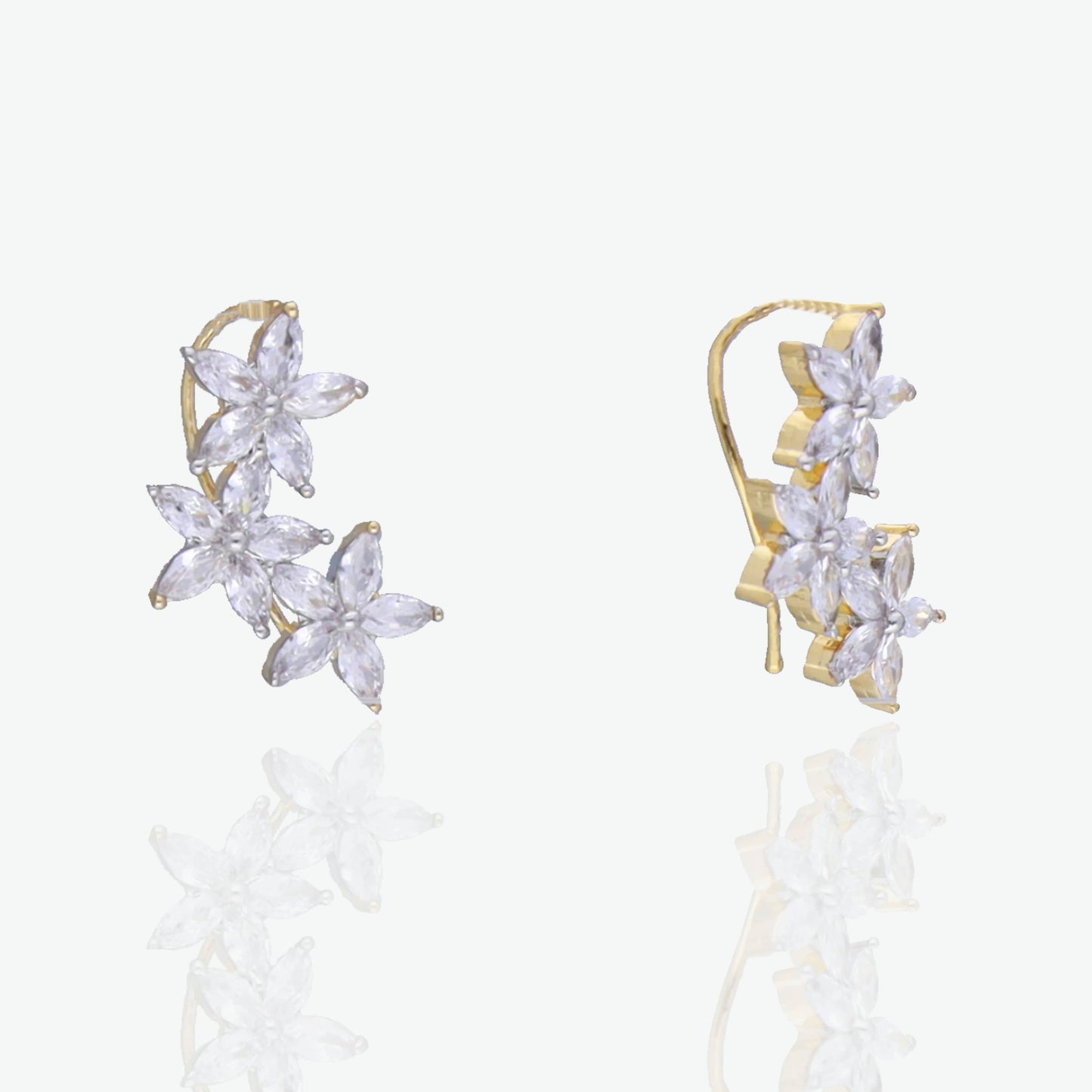Blossom Sparkle Climber Earrings