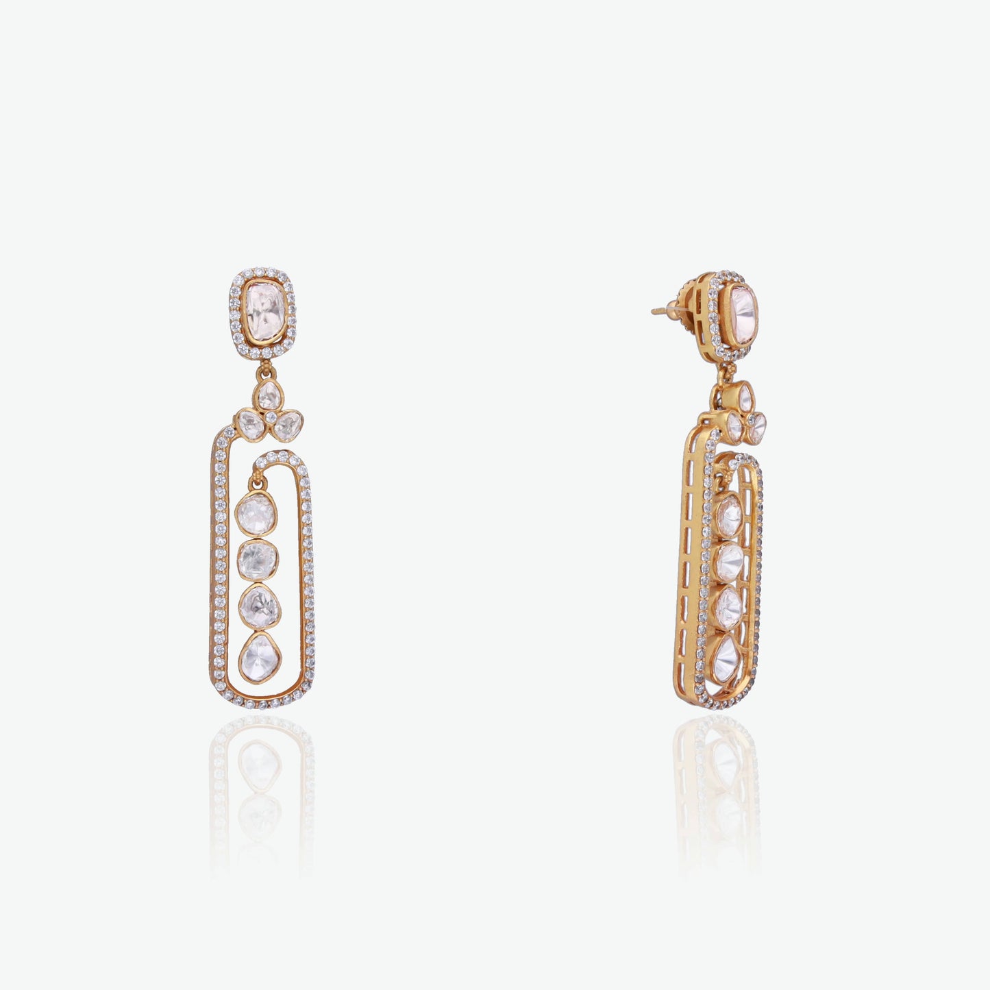 Radiant Polki CZ Frame Drops