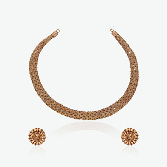 Antique Woven Necklace Set