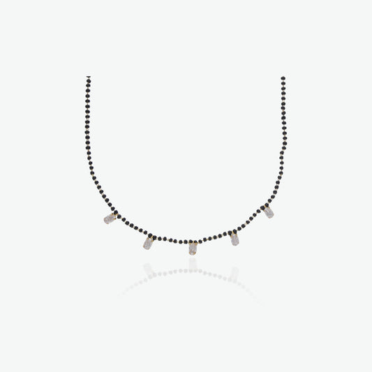 Minimal Mangalsutra with CZ Drops