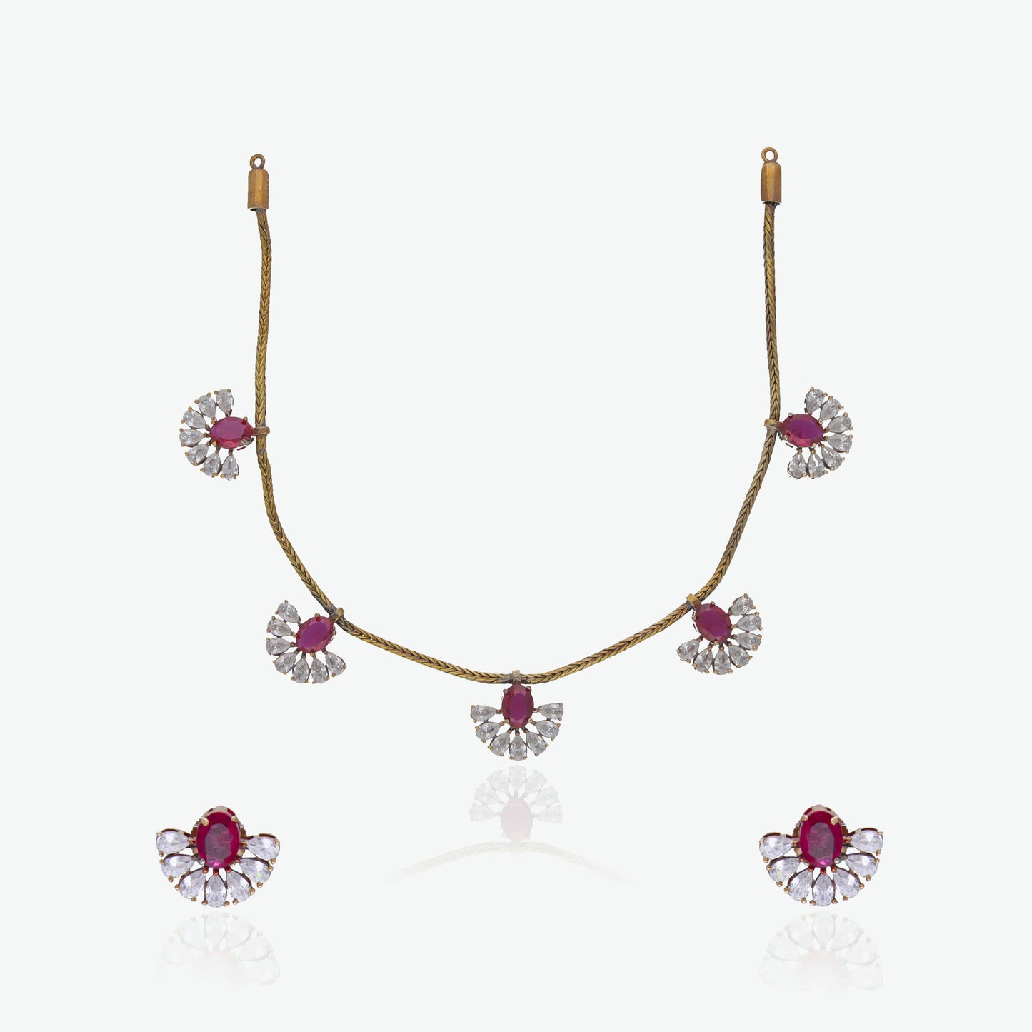 Sunburst Style Necklace Set