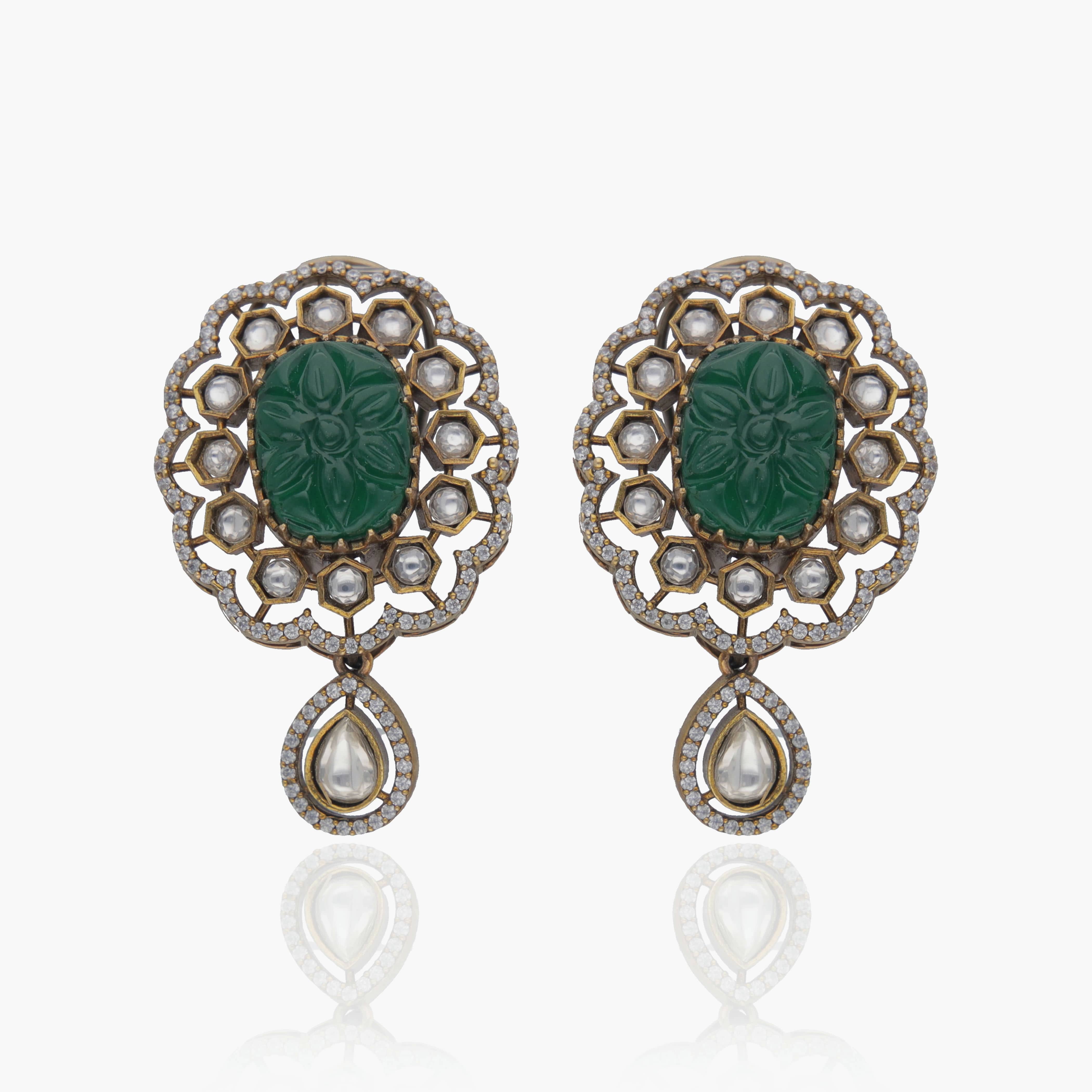 Royal Carved Stone Choker Set