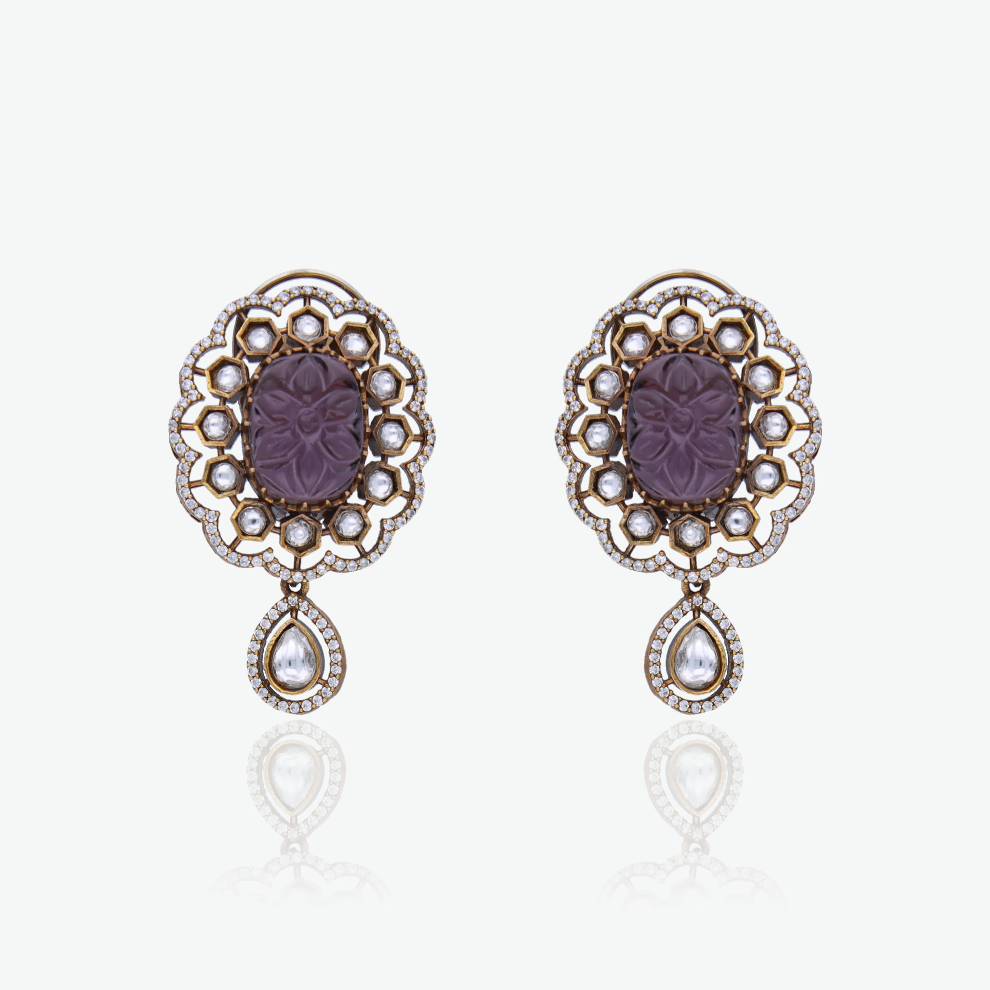 Royal Carved Stone Choker Set