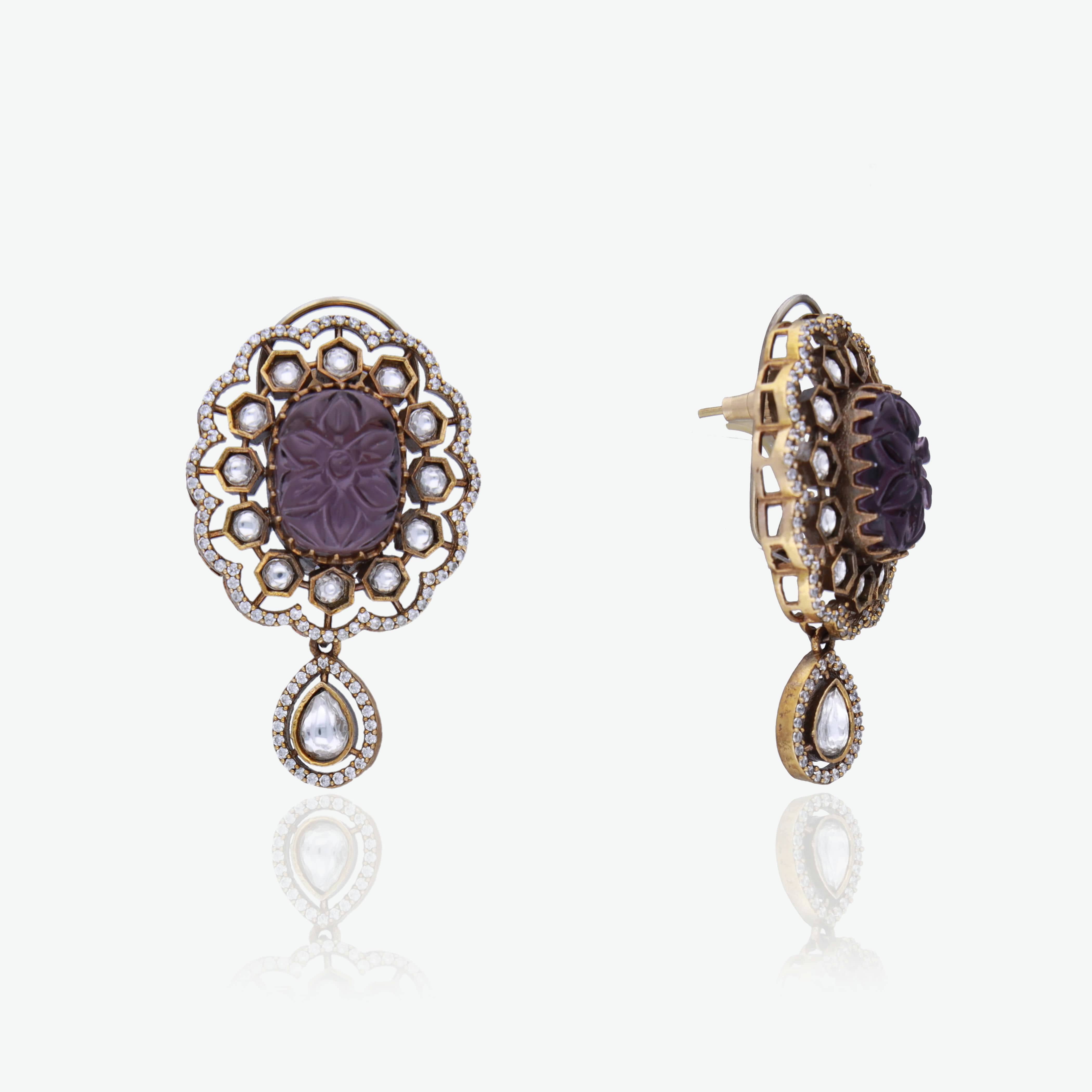 Royal Carved Stone Choker Set