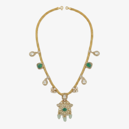 Majestic Emerald Kundan Charm