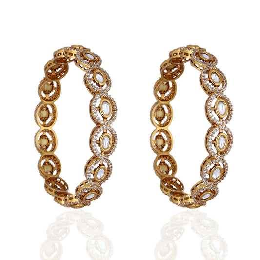 Victorian Polki Crystal Bangles