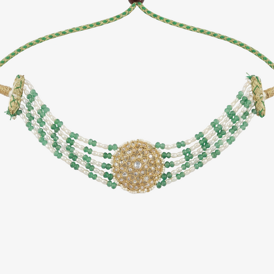 Emerald Pearl Heritage Layered Choker