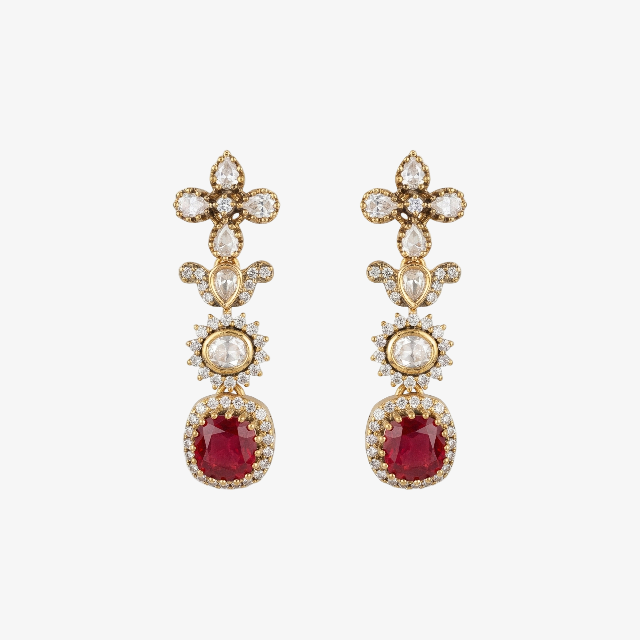 Ruby Royale Kundan Blossom Set