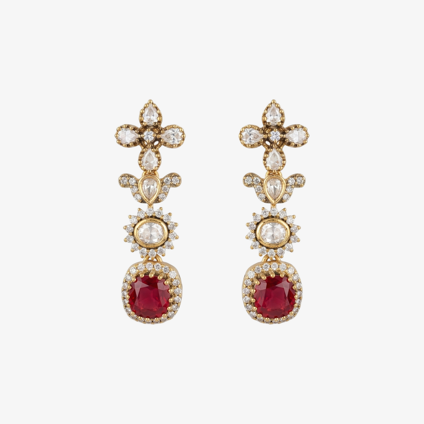 Ruby Royale Kundan Blossom Set