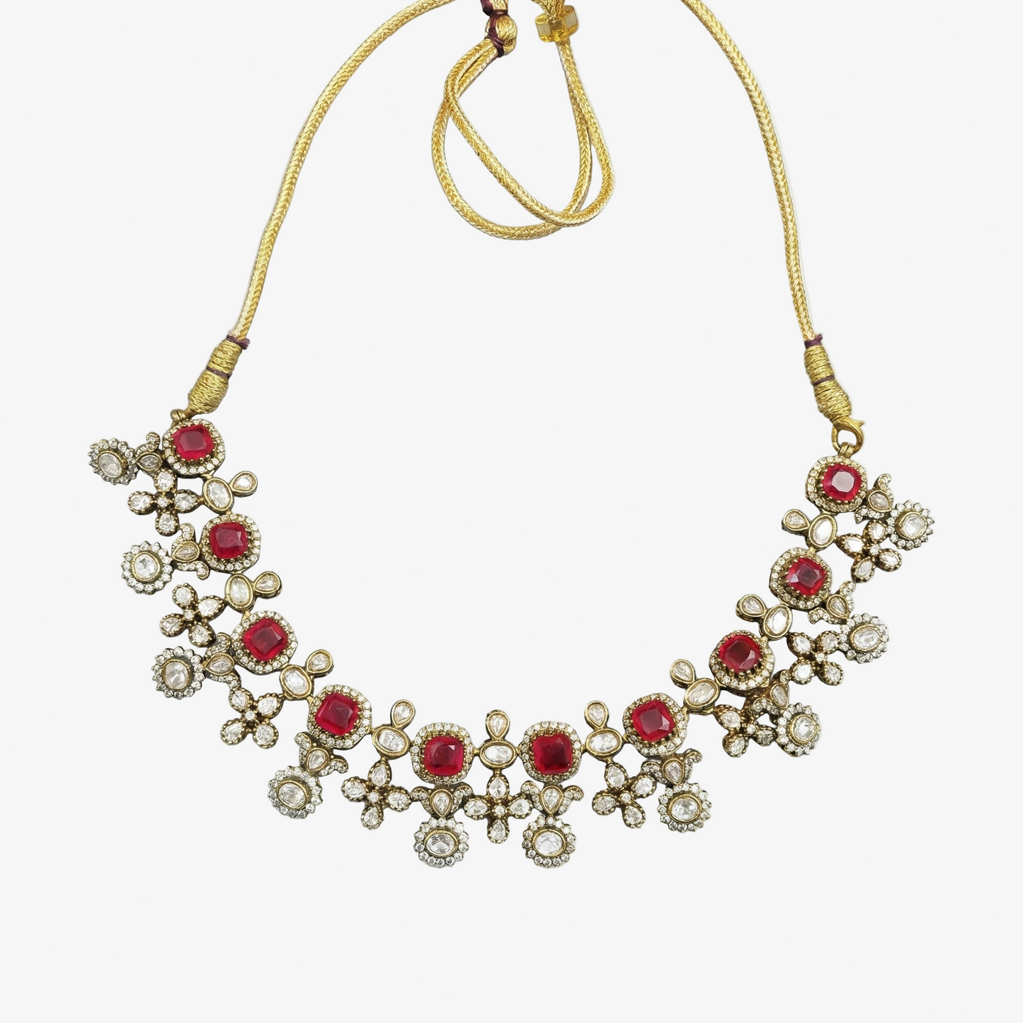 Ruby Royale Kundan Blossom Set